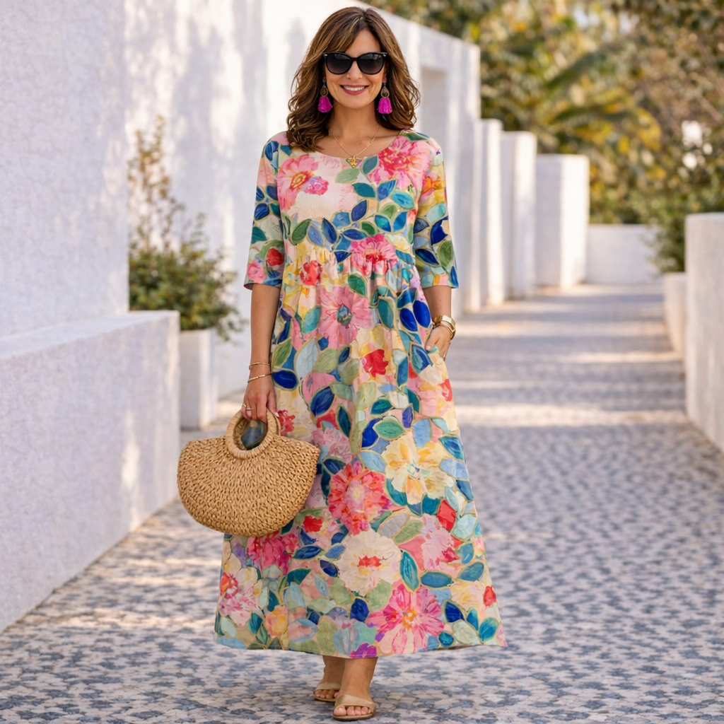 Susana | Vestito Floreale con un Tocco Estivo
