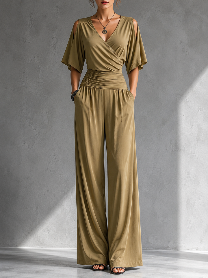 Alia | Elegante Tuta Larga con Gamba Ampia