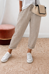 Mila | Pantaloni a Righe Costiera Relaxati