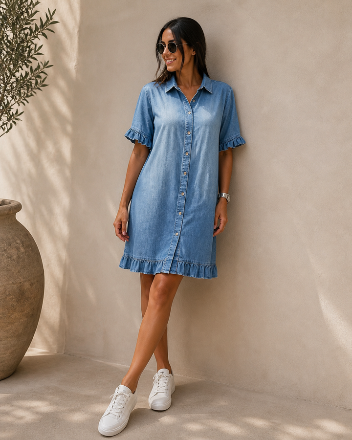 Lena | Abito in denim dalla vestibilità rilassata