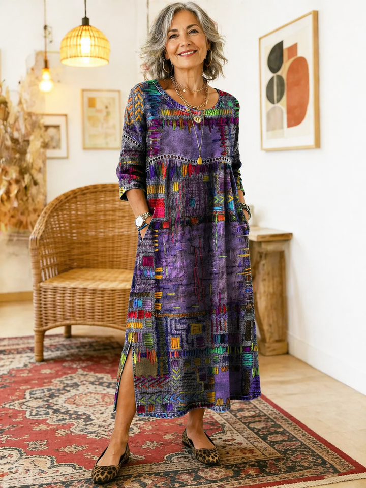 Isabelle | Abito in Denim Etnico