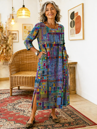 Isabelle | Abito in Denim Etnico