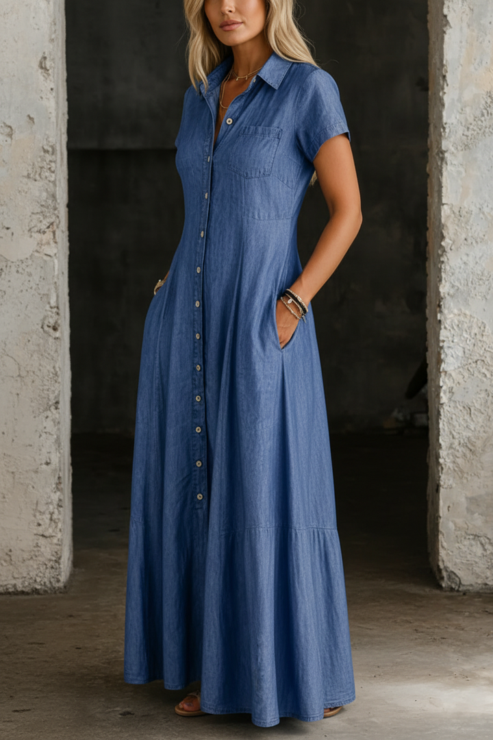 Eliza | Vestito Lungo in Denim