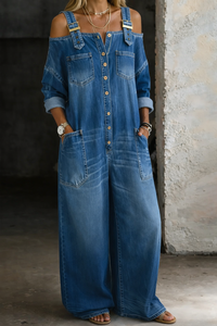 Sophia | Tutina in Denim con Spalle Scoperte