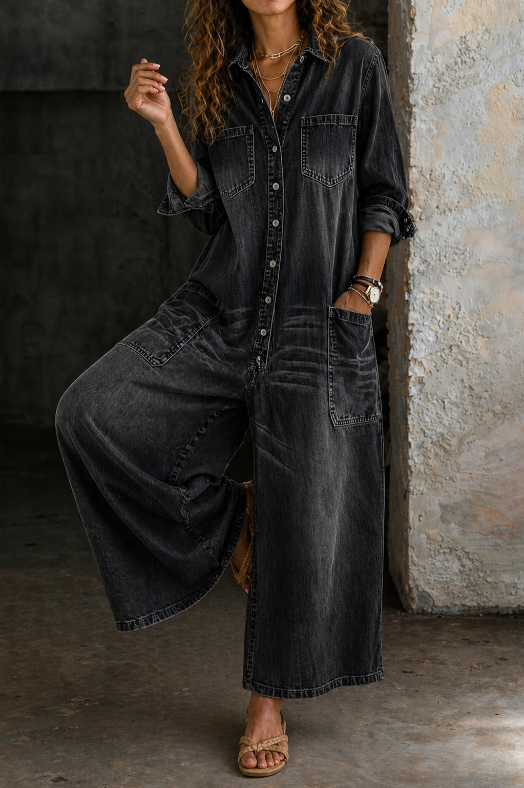 Vivienne | Tuta in Denim Casual