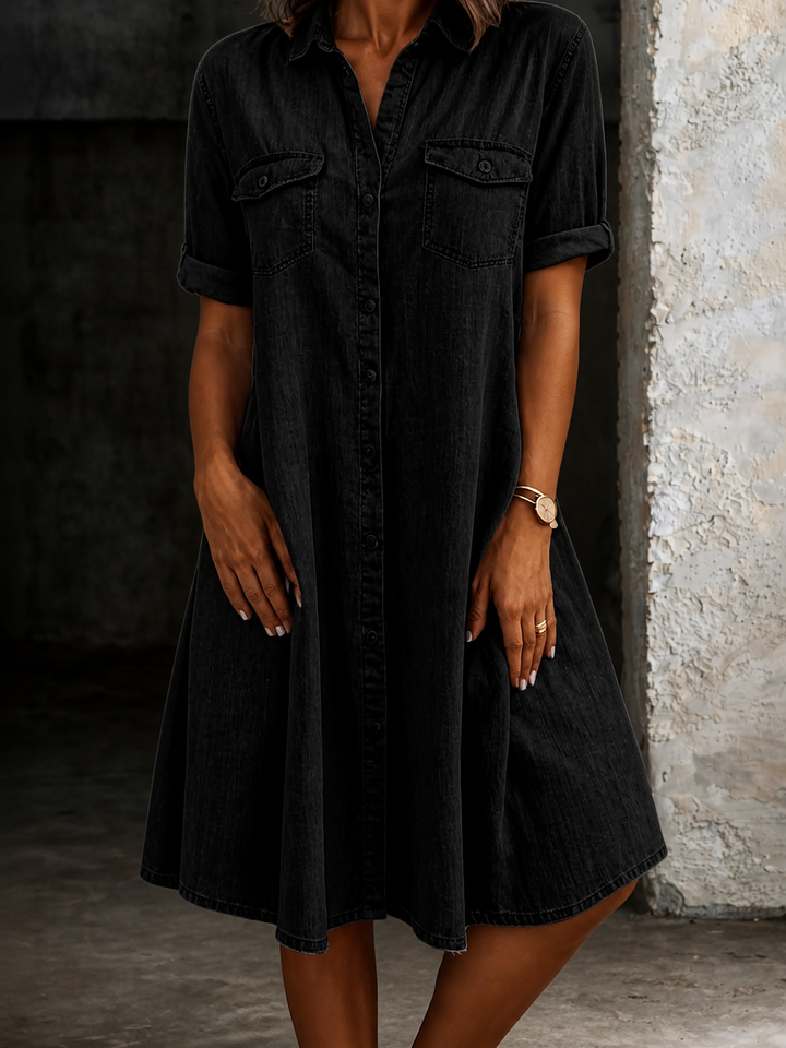 Patricia | Abito midi in denim casual