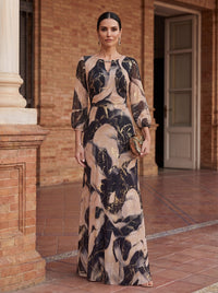 Abito in Chiffon Stampato