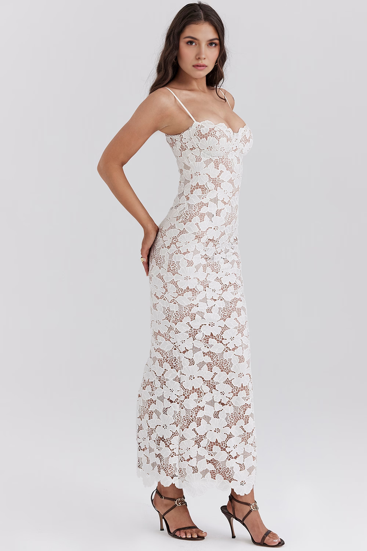 Mari | Abito Midi in Pizzo