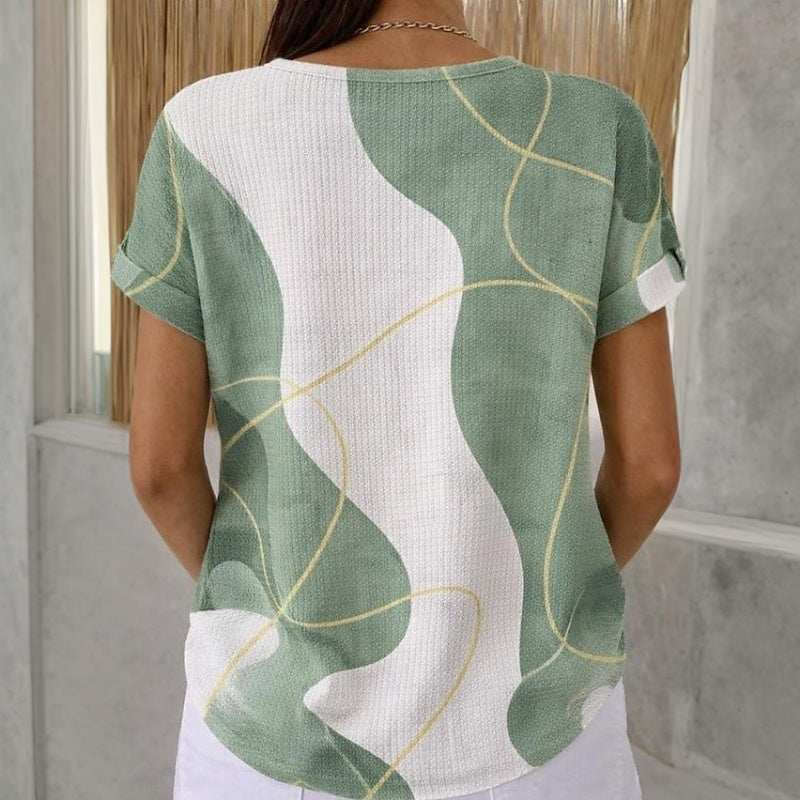 Anaïs™ | Blusa casual a blocchi di colore