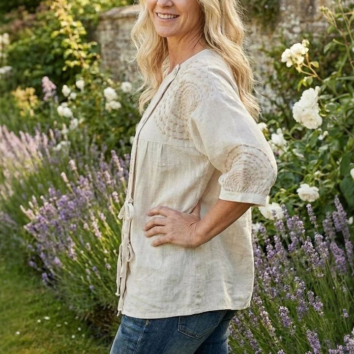 Élodie™ | Blusa vintage casual stampata