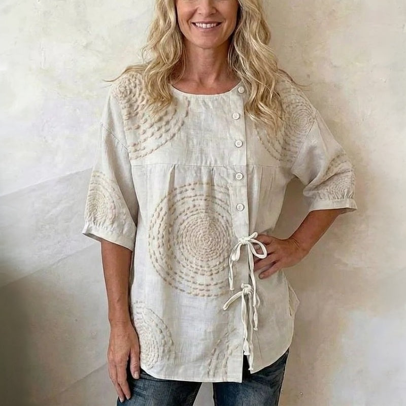 Élodie™ | Blusa vintage casual stampata