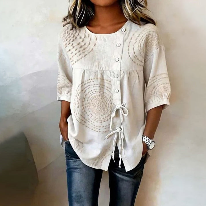 Élodie™ | Blusa vintage casual stampata