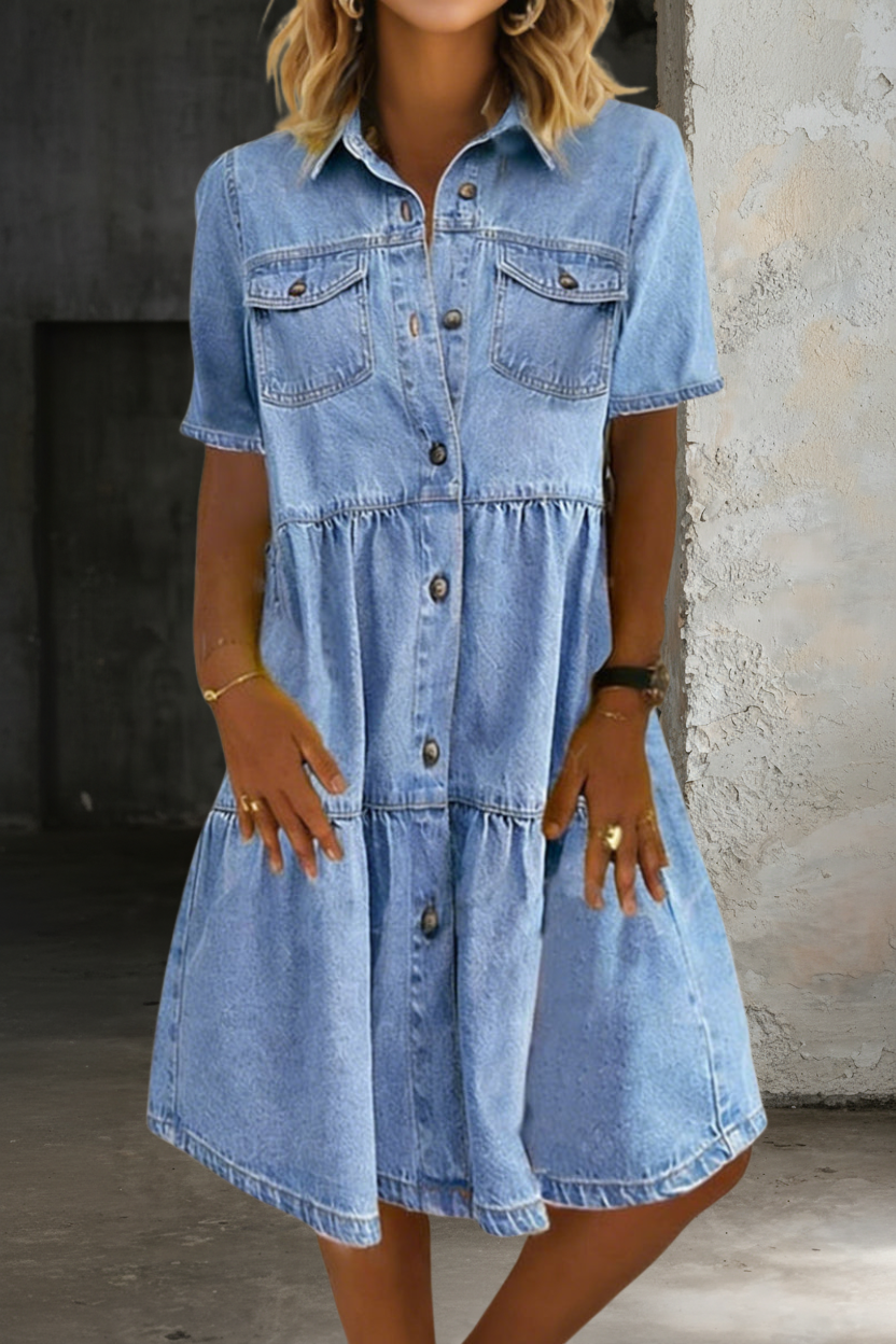 Sophia | Vestito in denim casual elegante