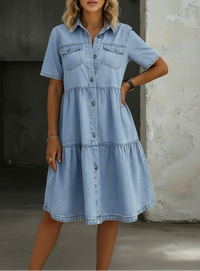 Sophia | Vestito in denim casual elegante