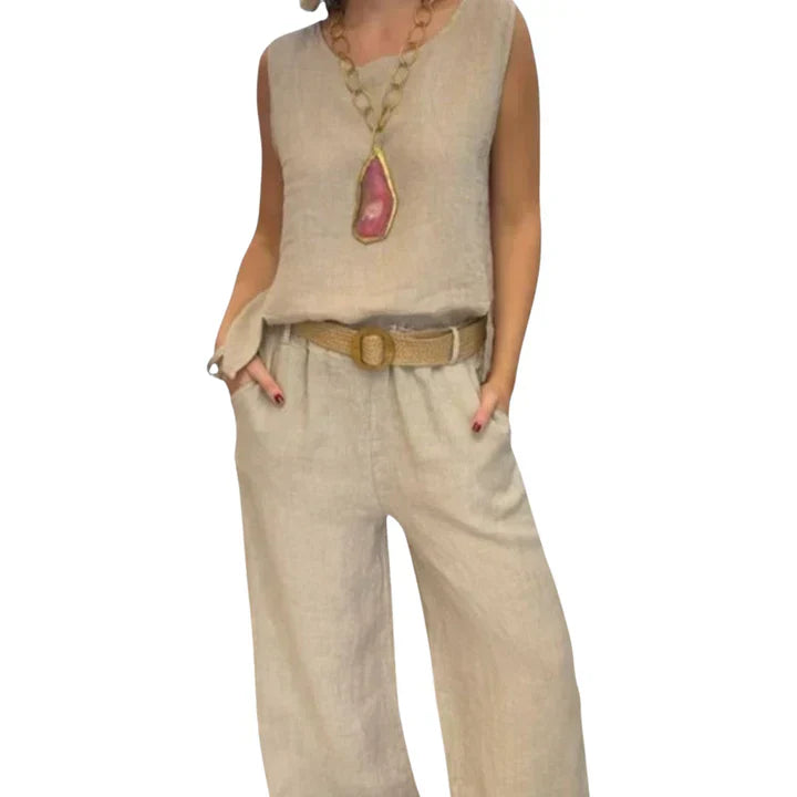 Paloma | Completo di Top Senza Maniche e Pantaloni Corti Bohemien