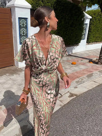 CLARANDRA - ABITO MIDI IN RAME