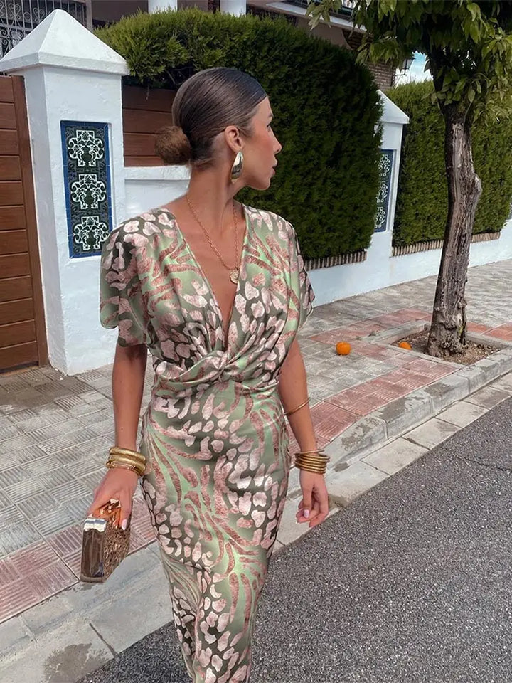 CLARANDRA - ABITO MIDI IN RAME
