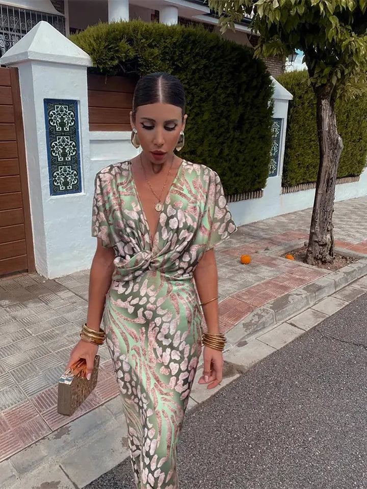 CLARANDRA - ABITO MIDI IN RAME