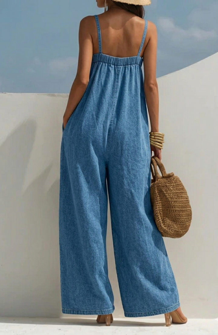 Madison | Salopette Denim a Gamba Larga