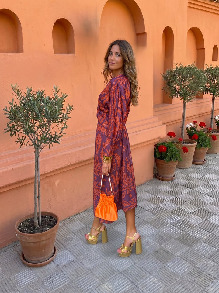 Silvia™ | Abito midi con stampa