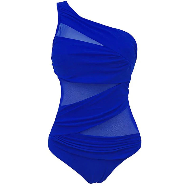 Nayla | Il tuo elegante costume da bagno a spalla unica in taglie forti