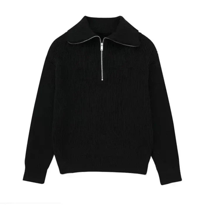 Lenoir™ | Pull con zip a righe