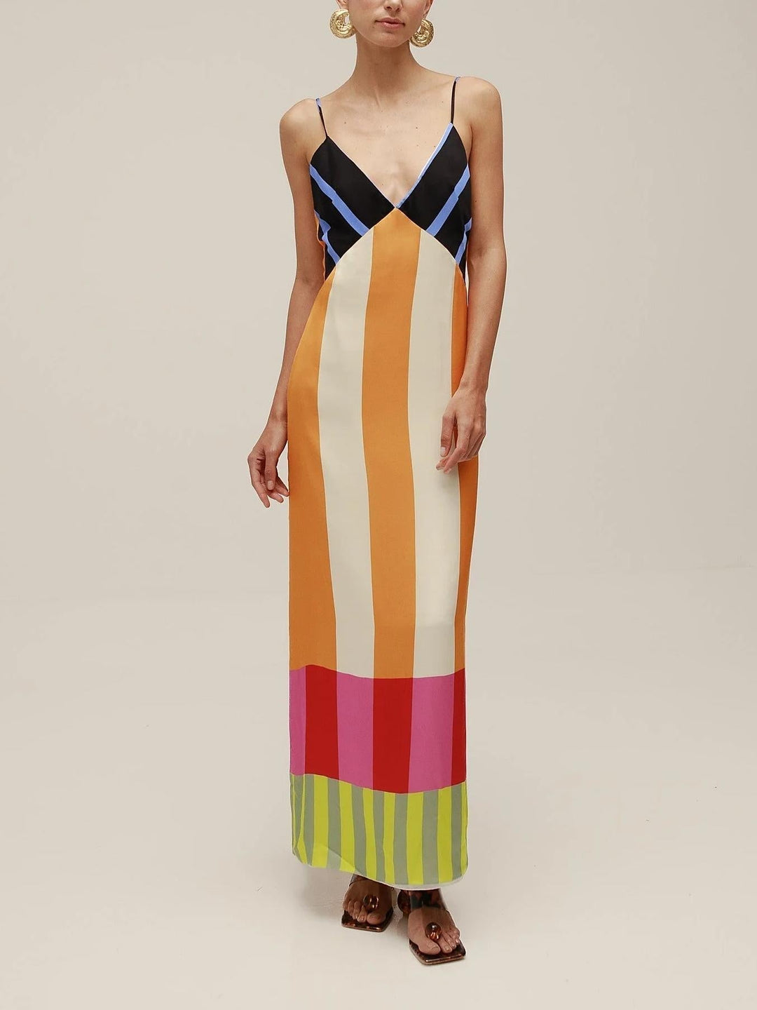 Paloma | Vestito Maxi a Righe Colorate
