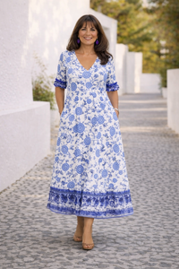 Elia | Vestito floreale elegante e fresco