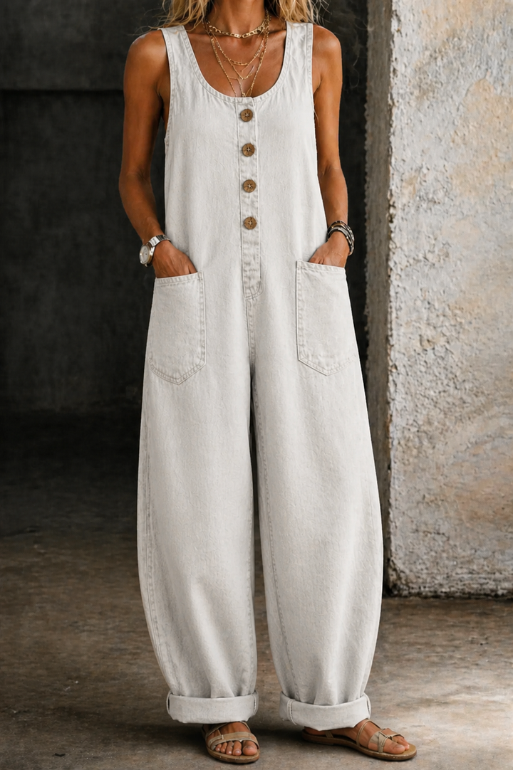 Willy | Salopette in Denim di Cotone Lavato Vintage