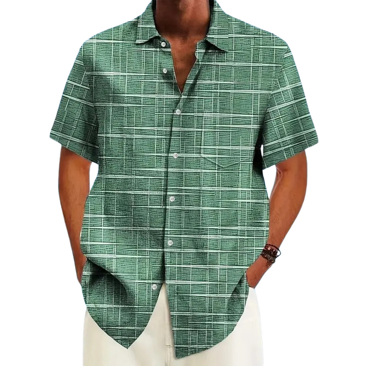 Lenoir™ | Chemise élégante à motif rayé et à carreaux