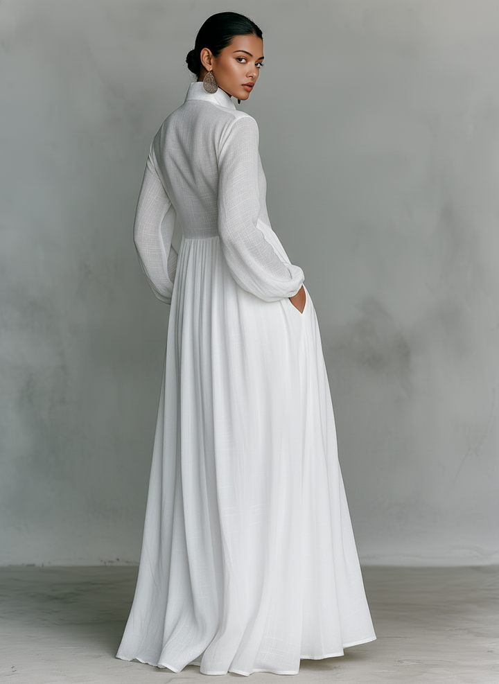 Ana | Vestito Maxi con Collo Alto