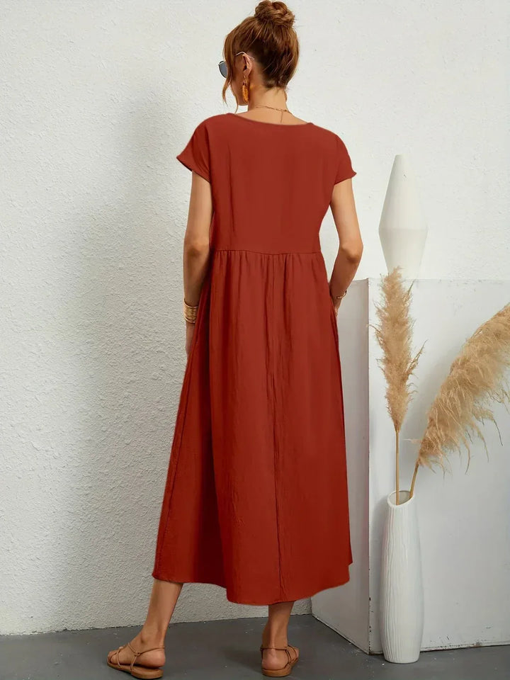 Gabriela™ | Abito midi fluido di eleganza senza tempo
