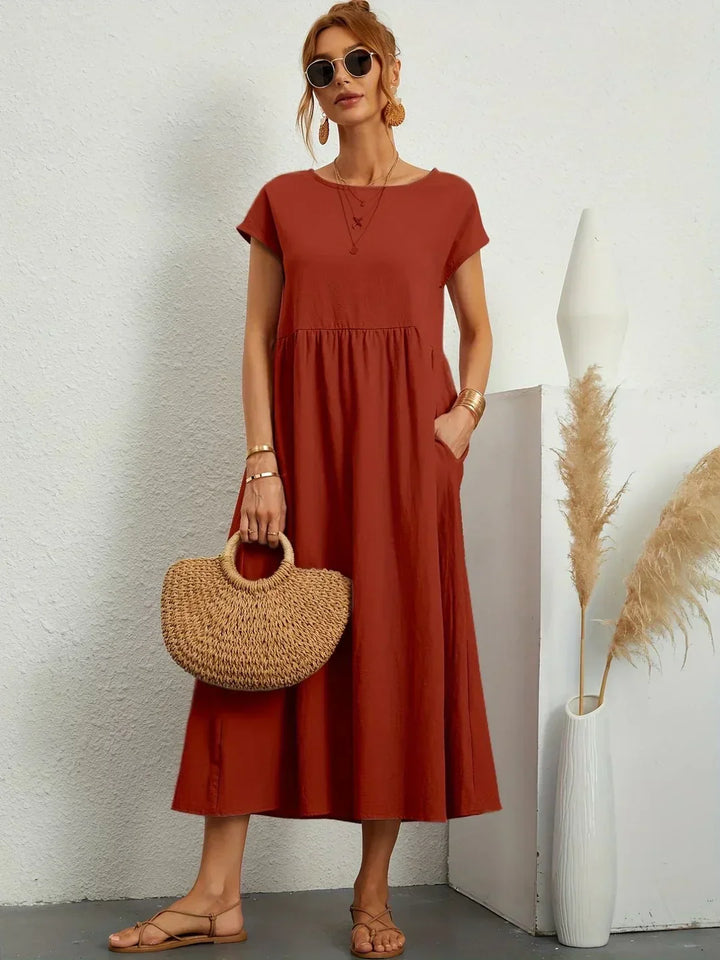 Gabriela™ | Abito midi fluido di eleganza senza tempo
