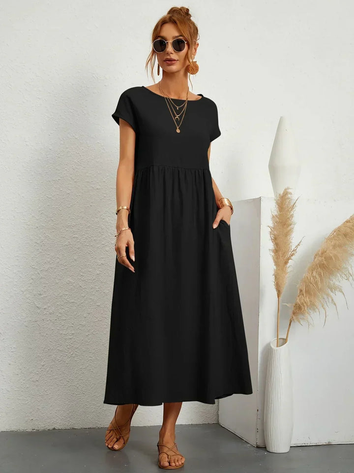 Gabriela™ | Abito midi fluido di eleganza senza tempo