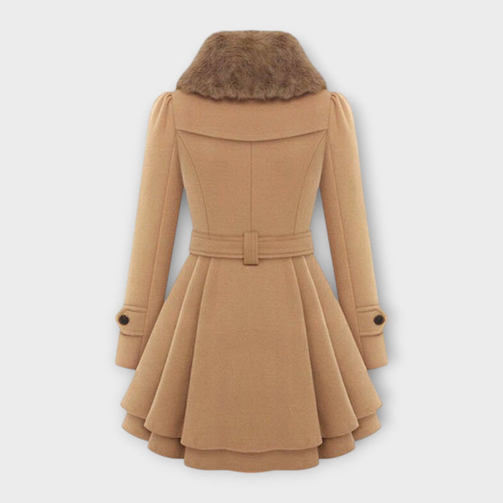 Emma - Cappotto Elegante con Collo in Pelliccia Sintetica