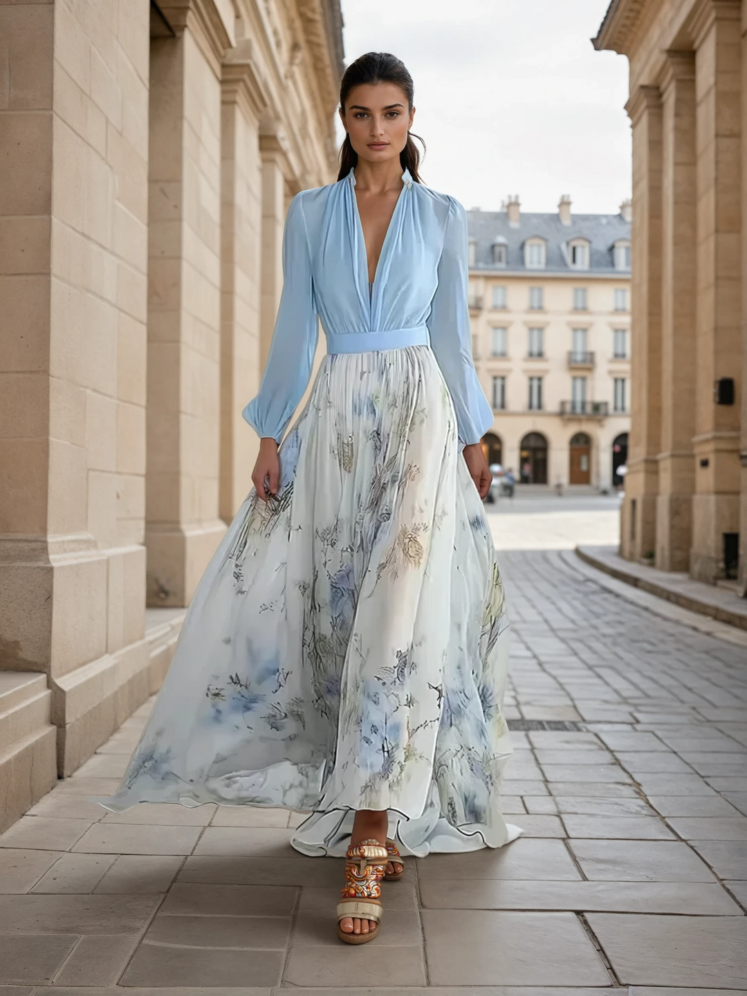 Zara | Abito Maxi Floreale Elegante