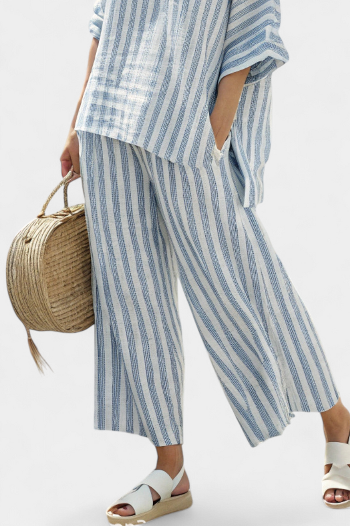 Rensleigh | Set di lino a righe fresche