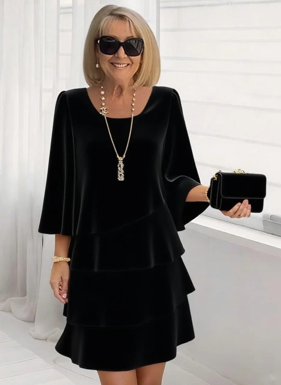 Margaux – Vestito midi elegante con volant