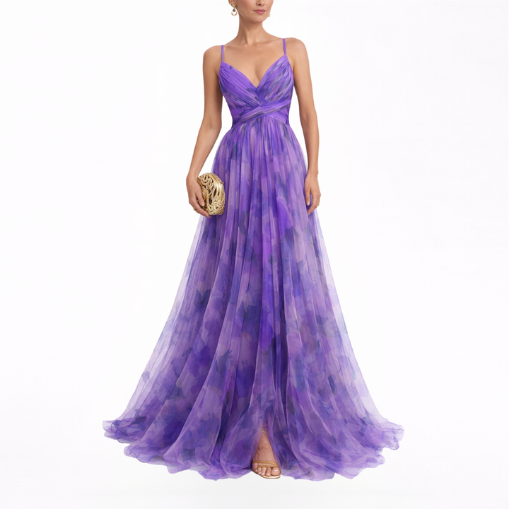 Gisela | Vestito Maxi Incantevole con Stampa Floreale