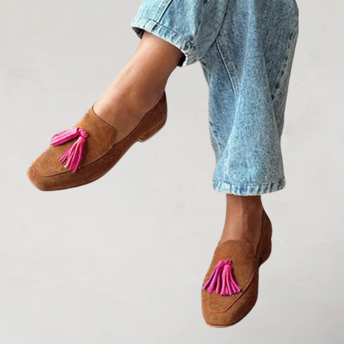Monique | Mocassini colorblock con punta quadrata
