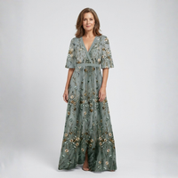 Élodie – Vestito lungo floreale con scollo a V