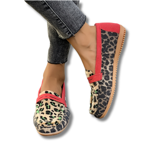 Aimee™ | Mocassino Leopardo Rosso