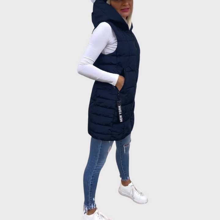 Cappotto imbottito senza maniche