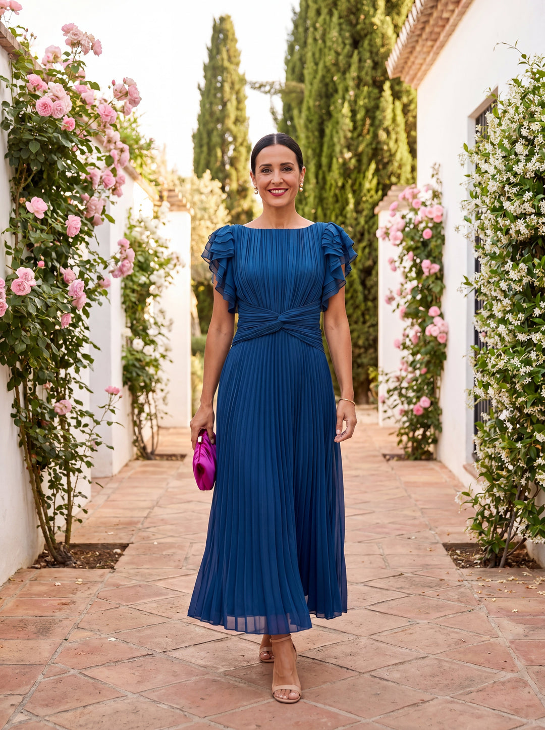 Myralune - Abito elegante con pieghe fluide