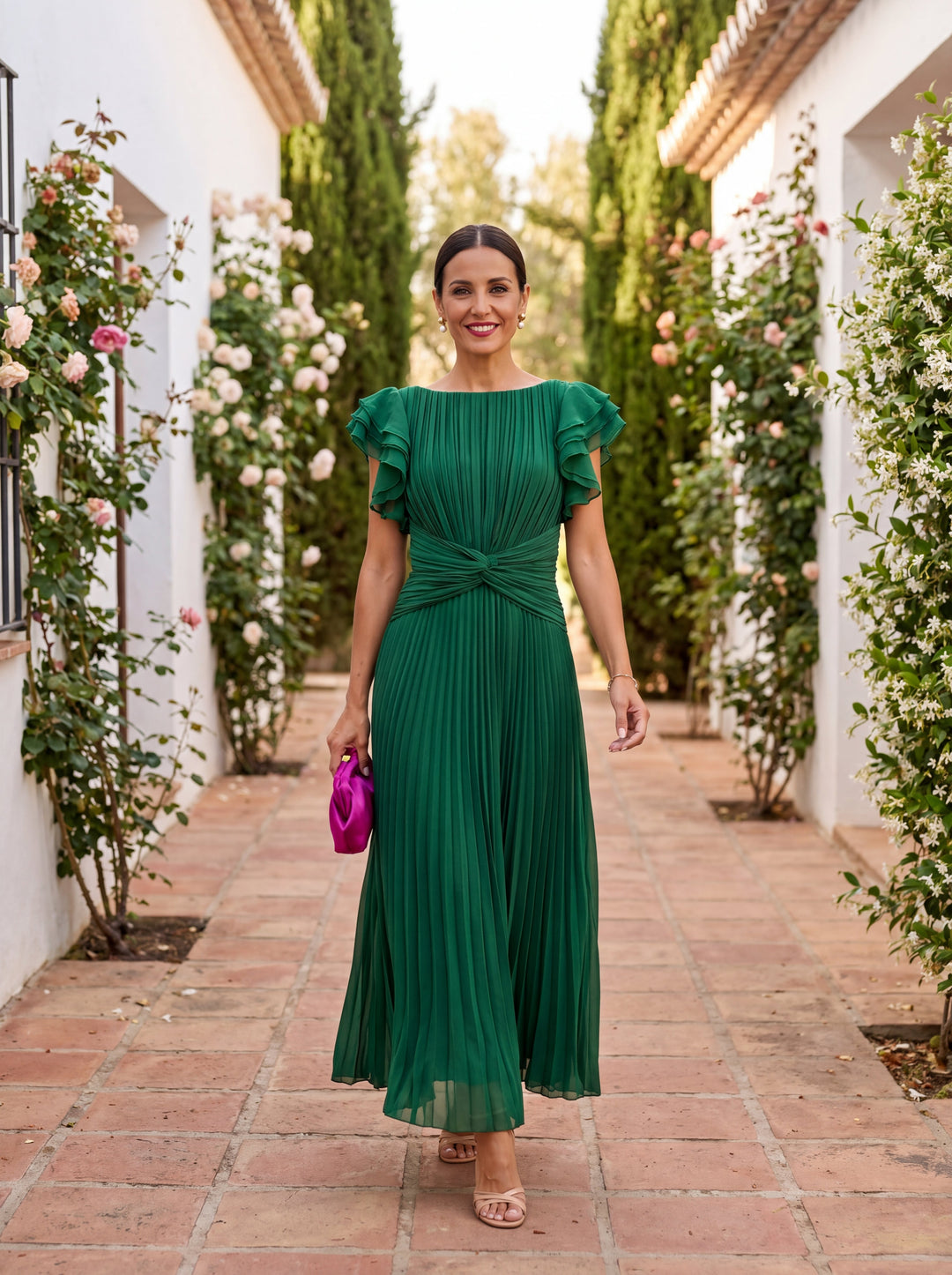 Myralune - Abito elegante con pieghe fluide