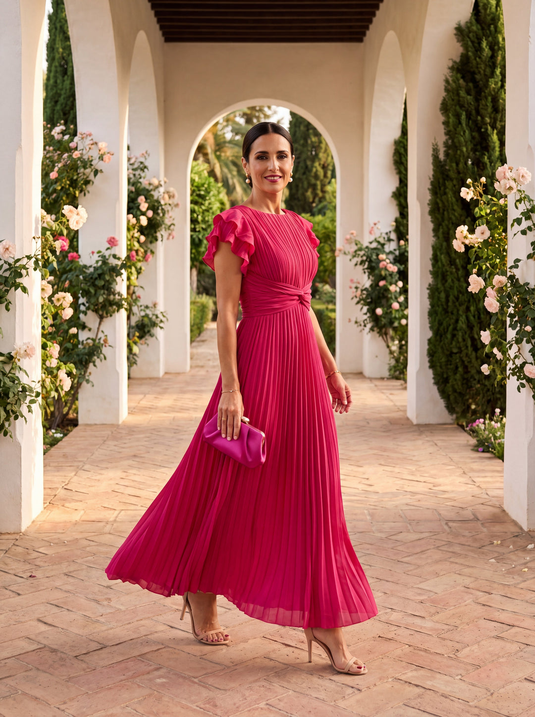 Myralune - Abito elegante con pieghe fluide