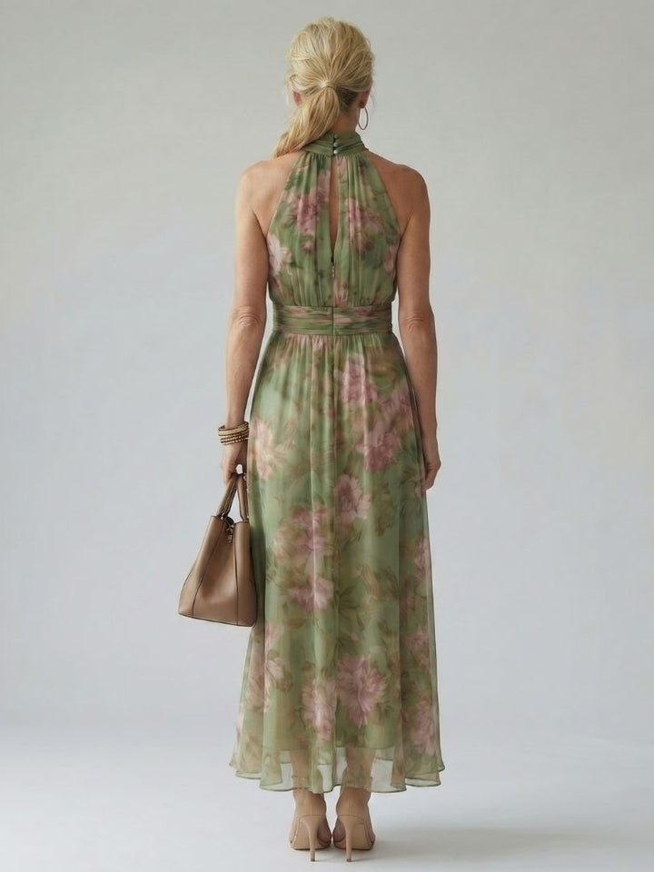 Mirelle | Abito Midi con Halter Pieghettato