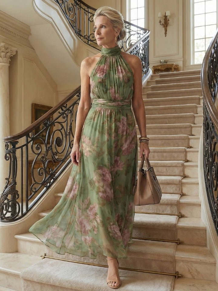 Mirelle | Abito Midi con Halter Pieghettato