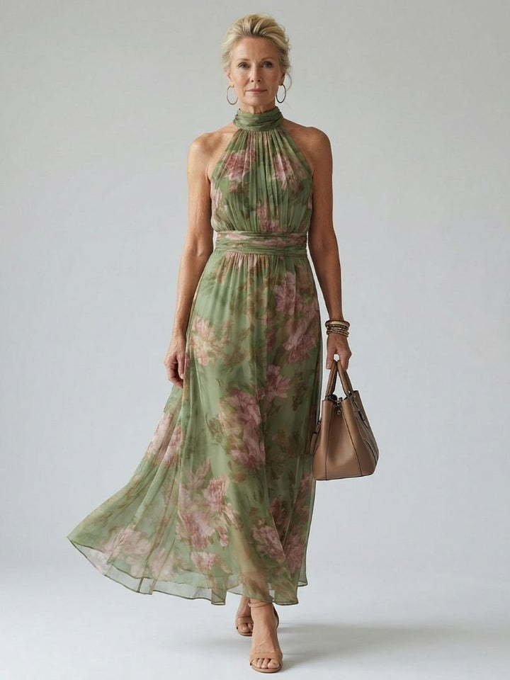 Mirelle | Abito Midi con Halter Pieghettato
