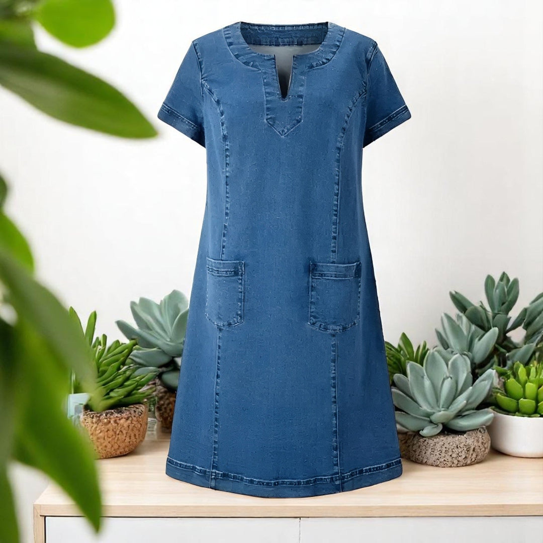 Amber™ | Abito in denim morbido con tasche